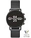 Skagen Connected Falster 2 Stainless Steel Magnetic Mesh Touchscreen Smartwatch, Color: Black (Model: SKT5109), Black Magnetic Mesh