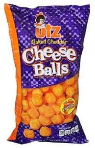 Utz Cheese flavored snacks - baked Cheese balls corn meal, vegetable Oil (contains One or more of the following: cottonseed, co (041780003560)