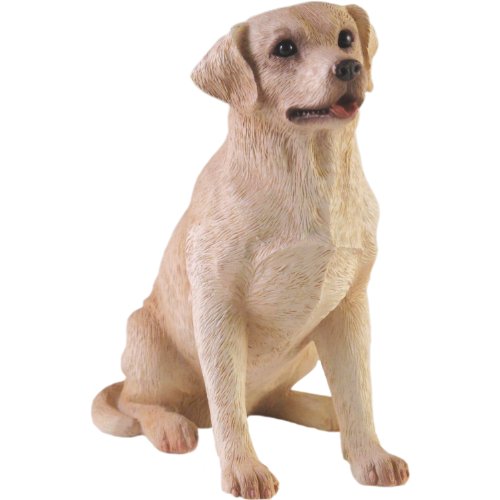 Sandicast Small Size Yellow Labrador Retriever Sculpture, Sitting