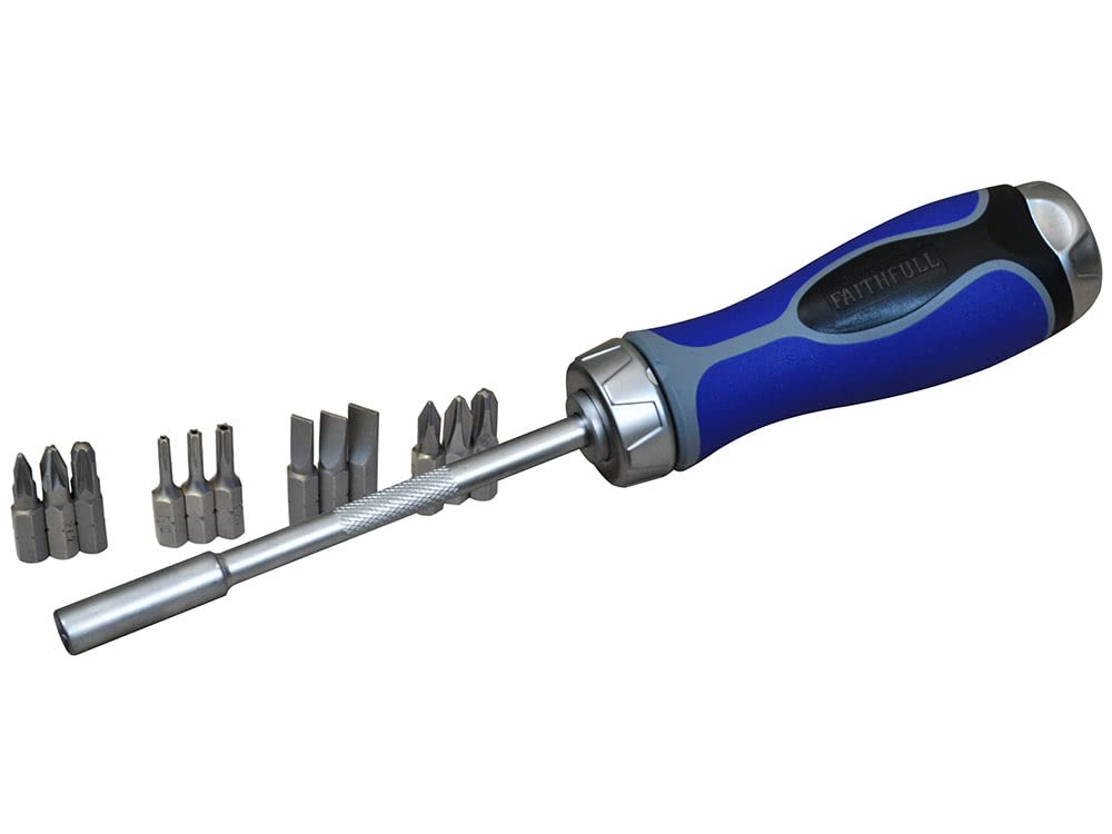 Faithfull FAISDSET13R Ratchet Screwdriver Set - 13 Piece Set