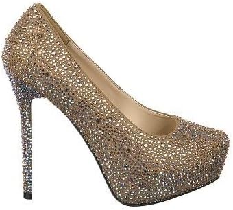 Johnathan Kayne Women's Glitterati Platform Pump,Taupe Lamy,9.5 M US