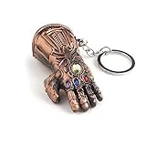 VNFLY Nidavellir Infinity Gauntlet Keychain Avengers Thanos Glove Keychain Key Ring (Red Copper)