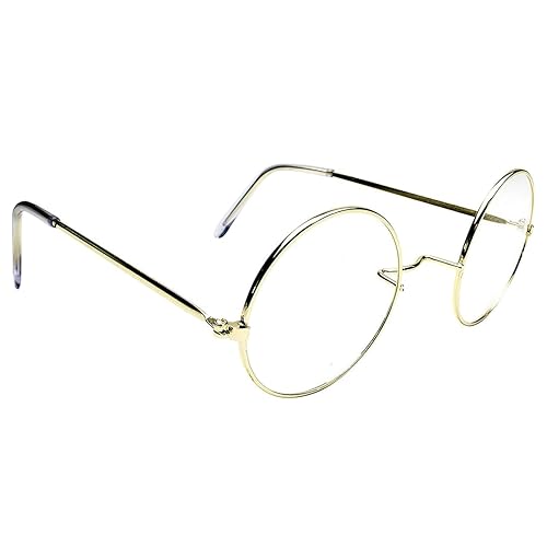 Kangaroo Gold Costume glasses Round Fake Glasses For Men and