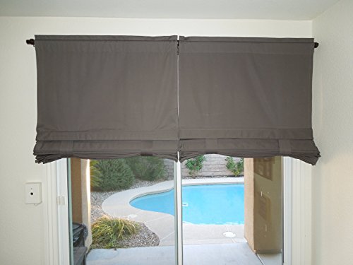 Dark Gray Cordless Sliding Glass Door Curtain (1 panel)