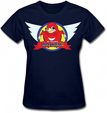 PUDNTSD Ugandan Knuckles Do You Know?The Way Tshirt Trendy Print T-Shirts Valentine Women's Tee Navy