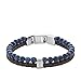 Fossil Men's Vintage Casual Brown Leather Double Bracelet
