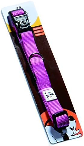 "Clearance Sale"SMARZ PET Durable Extra Thick Dog Collar, Medium Size, Neck 17”-22", Nylon Collars for dogs REACH Material, Purple