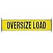 VULCAN Oversize Load Banner with Heavy Duty Metal Hooks - Stretch Cord Mesh - 18 Inch x 84 Inch