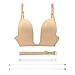 Vogue's Secret Sexy Deep Plunge U-shaped Bra Push Up Convertible Seamless V Shape Brassiere for Women, 36D, Beige