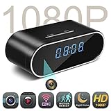 Spy Camera,MCSTREE Hidden Camera in Clock WiFi Hidden Cameras 1080P Video Recorder Wireless IP Camera for Indoor Home Security Monitoring Nanny Cam 140°Angle Night Vision Motion Detection