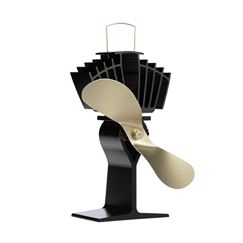 Ecofan 812AMBBX AirMax Large Heat Powered Wood Stove Fan, Made in Canada, Gold