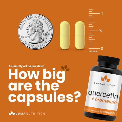 Luma Nutrition Quercetin 500mg Quercetin with Bromelain Powerful