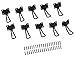 10pc Matte Black Iron Wire Hooks - Modern Wide Iron Hooks to Hang Your Favorite Bags. Equipped with 40 17mm Screws for a Strong, Sturdy Hold