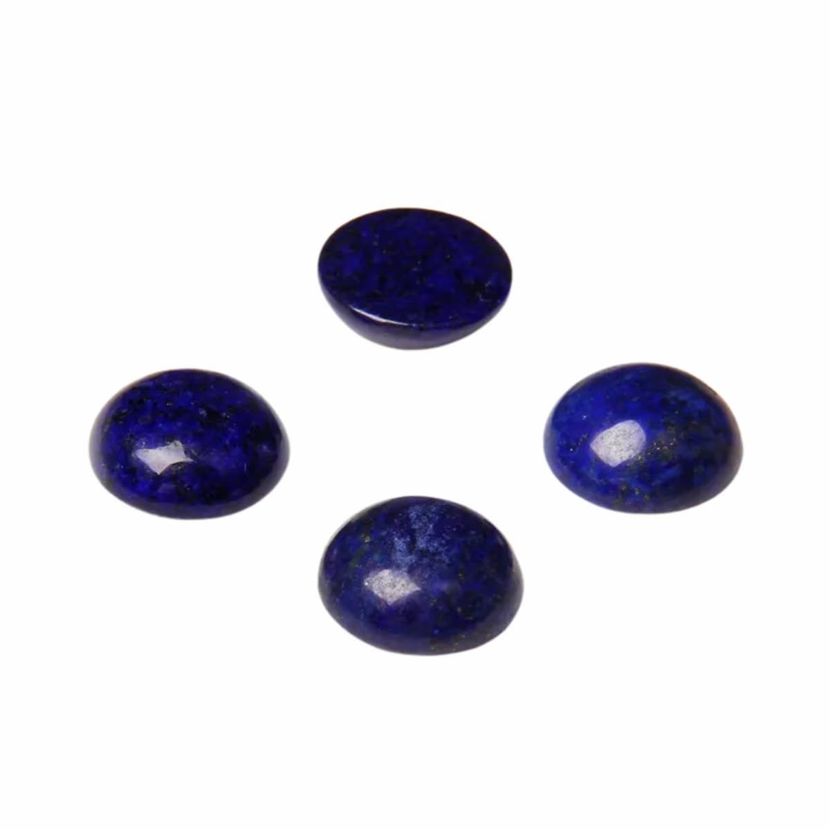 View 1 of 20pcs 12mm Natural Stone No Hole Lapis Lazuli Semicircle Smooth Cabochons Beads Healing Chakra Crystal Stone Bead for Jewelry Making Rings Earrings Necklace Bracelet DIY Crafts