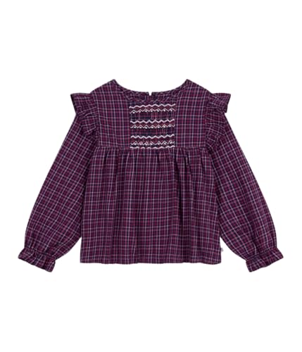 Petit Bateau Blouse Enfant en Flanelle Manches Longues à Carreaux