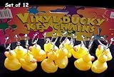 Rubber Duck Ducky Duckie Keychains Baby Shower Birthday Party Favors, 2