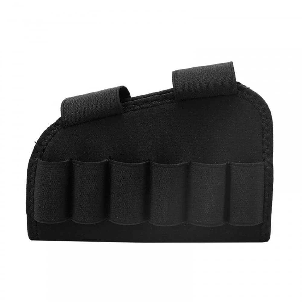 6 Round Shotgun Shell Holder,Tactical Buttstock Cartridge Adjustable Cheek Rest Pad for 12G/20 GA Bullet