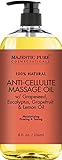 Majestic Pure Anti Cellulite Massage Oil, 8 oz.