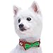 Blueberry Pet 4 Patterns Christmas Charm Breezy Trees Adjustable Dog Collar with Detachable Bow Tie, Medium, Neck 14.5