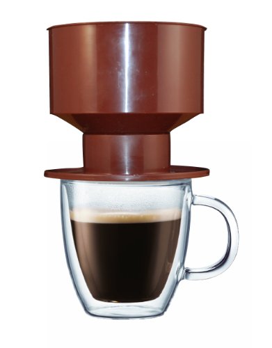 Brew One Cup Non Electric CoffeeMaker With Permanent Filter Added Mesh Screen - Top Choice of Coffee Makers