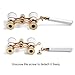 Uarter Opera Glasses Theater Vintage Binoculars With Handle Silver with Gold Trim 3X25