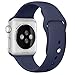 Apple Watch Band, HuanlongTM Soft Silicone Sport Style Replacement Iwatch Strap for Apple Wrist Watch (Midnight 38mm S/m)