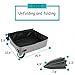 Petleader Collapsible Portable Cat Litter Box Black/Gray for Travel Light Weight Foldable (Grey)