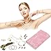 Compact Travel Jewelry Bag Case Organizer for Vacation, Portable Foldable Jewelry Organizer Roll Holder for Journey-Rings, Necklaces, Bracelets, Earrings, Pink