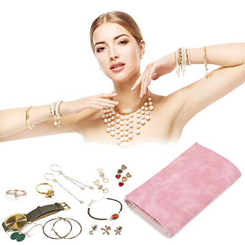 Hossejoy Travel Jewelry Organizer Roll, Jewelry Storage Bag Organizer for Necklace, Earrings, Rings, Bracelet - Thumbnail 3