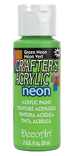 Crafter's Acrylic All Purpose Paint 2 Ounces-Green Neon