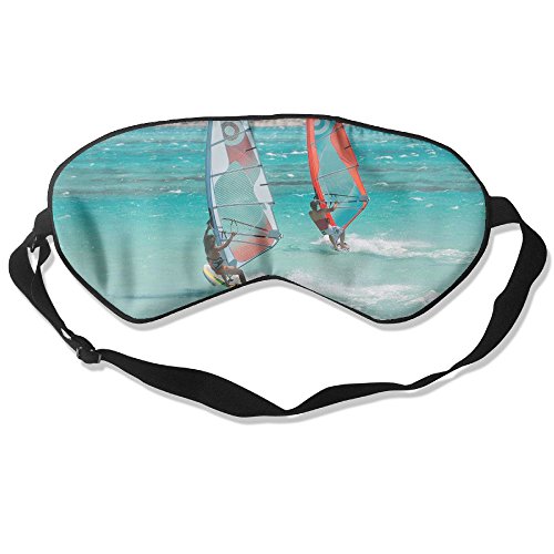 ZhiqianDF Couple Man And Woman Windsurfing In The Lagoon Goggles Sleep Shading Breathable Cute Eyes Relieve Eye Fatigue