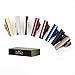 b.m.c BMC 8pc Mens Fashion Alloy Metal 1 in. Metallic Colored Skinny Tie Bar Half Clips