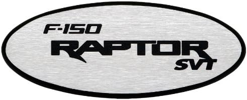 DefenderWorx 901107 Two-Tone Brushed Finished Tailgate Emblem for Ford Raptor with Backup Camera