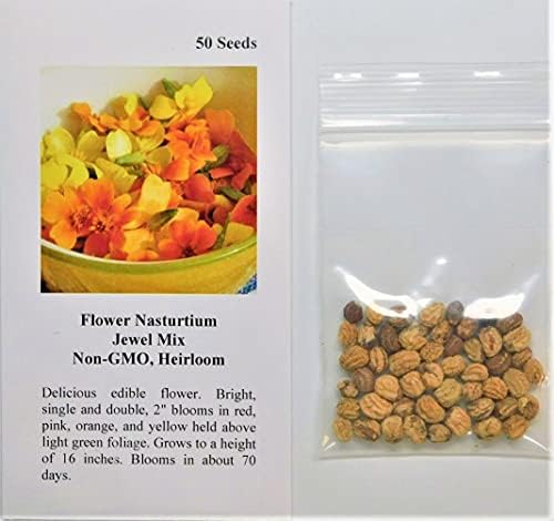 Amazon Com David S Garden Seeds Flower Nasturtium Jewel Mix Sal1422 Multi 50 Non Gmo Heirloom Seeds Nasturtium Plants Garden Outdoor