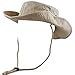 The Hat Depot 300N1510 Wide Brim Foldable Double-Sided Outdoor Boonie Bucket Hat (S/M, 2. Cotton - Khaki)