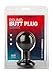 Doc Johnson Classic - Round Butt Plug - 2.25 Inch Diameter - Medium - Black