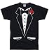 DirtyRagz Men's Black Formal Tuxedo Tie Tux T Shirt