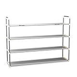24 Pairs Shoe Rack Organizer Storage Bench - Organize Your Closet Cabinet or Entryway - Easy to Assemble - No Tools Required