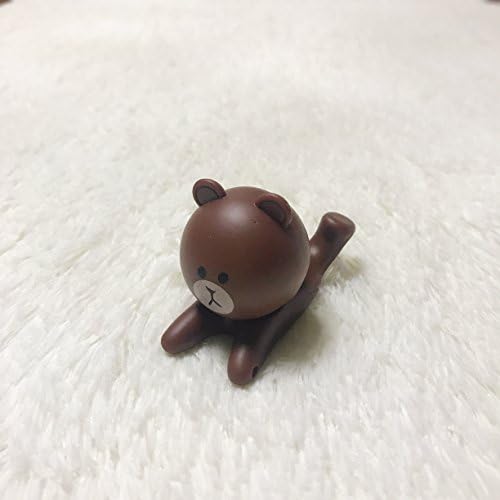 Cute Cartoon Silica Gel Solid Toy Cell Phone Holder Stand For Tablets Any Cell Phone Such (Brown bear)