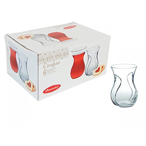 Turkish Tea Set, Tea Glass, Tea Cup Ciragan, Set of 6