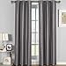 Royal Hotel Bedding Soho 100% Blackout Window Curtains Panels, Top Grommet Faux Silk Panels, Solid Curtains Set of 2, Pair, 84 Inches Long, Gray