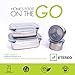 Stainless Steel Food Containers for Kids & Adults - Leakproof Lunch Box set of 4 (2 full size meal containers + 2 Dressing & Snack Container)