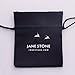Jane Stone Fashion Resin Square Colorful Faux Druzy Stone Black Stud Earrings for Women and Teens(E0630-Black)