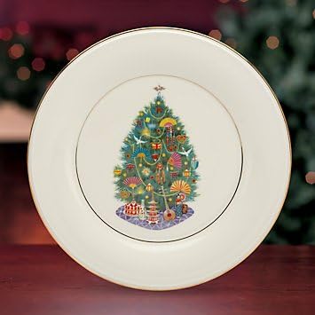 Amazon Com Lenox Fine China Christmas Tree Collectible Plate