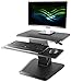 VIVO Black Height Adjustable Standing Desk Gas Spring Monitor Riser | 23.5