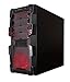 Apevia X-Hermes ATX Mid Tower Gaming Case with 5 Fans, Large Red Side Window, Front USB2.0/USB3.0/Audio Ports, Hard Drive Hot-Swap Bay - Red