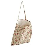 Caixia Women's Pink Rose Canvas Tote Shopping Bag Beige (Open)