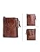 Lareinea Men Genuine Leather Cowhide Zip Wallet Vintage Bifold with Double Zipper Pockets (Brown)