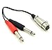 Exuun XLR to 1/4 inch Audio Y Splitter Converter Cable, 1Ft/30cm XLR Female to 6.35mm 1/4