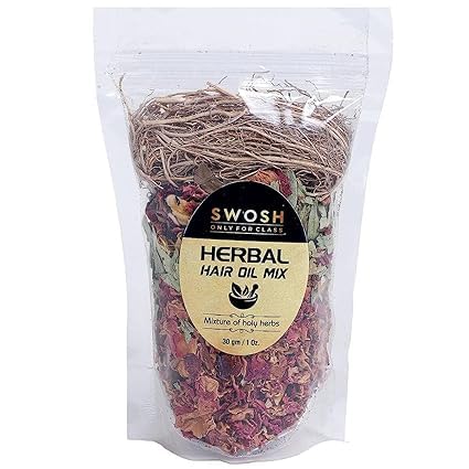 SWOSH Ayurvedic Herbal Jadibuti Mixture For Hair Oil Infusion 30 Gram Pack For Complete Nourishment and DIY Home Remedy(No Oil Included)
